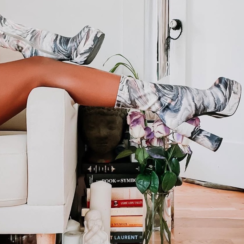 Asos Marbled Platform Boots